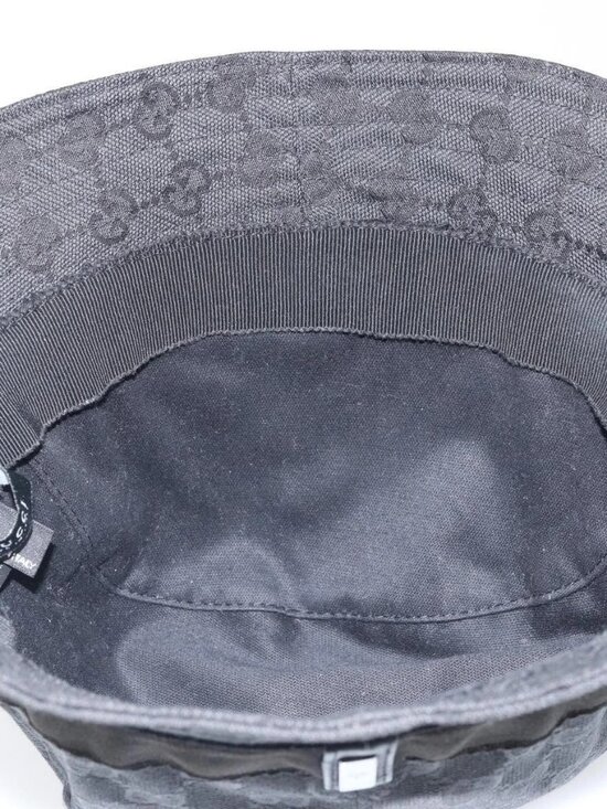 GUCCI GG Canvas Bucket Hat L Black Auth hk3506 main image 7